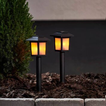 Borne lumineuse set x 2 Eglo Z_SOLAR LED Noir, 2 lumières