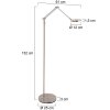 Lampadaire Steinhauer Soleil LED Acier brossé, 1 lumière