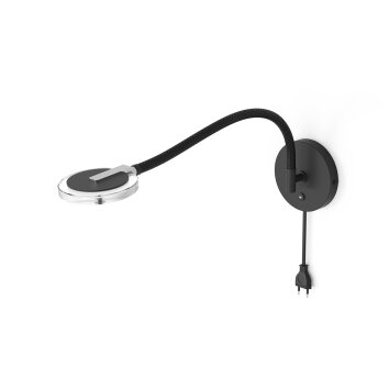 Applique murale Steinhauer Turound LED Noir, 1 lumière