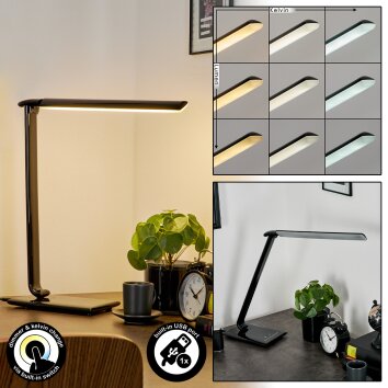 Lampe de table  Chozendo LED Noir, 1 lumière