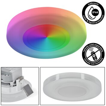 Spot encastrable  Armaes LED Blanc, 1 lumière, Changeur de couleurs