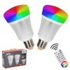 iDual E27 LED RGB 11 watt 2200-6500 Kelvin 806 lumen Lot de 2 avec télécommande