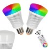 iDual E27 LED RGB 11 watt 2200-6500 Kelvin 806 lumen Lot de 2 avec télécommande