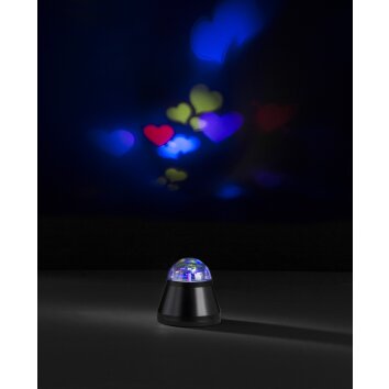 Lampe à poser Wofi HERZEN LED Noir, 1 lumière