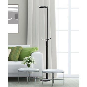 Lampadaire à vasque Steinhauer Turound LED Noir, 2 lumières