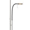 Lampadaire à vasque Steinhauer Turound LED Acier brossé, 2 lumières