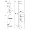 Lampadaire à vasque Steinhauer Turound LED Acier brossé, 2 lumières