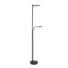 Lampadaire à vasque Steinhauer Turound LED Noir, 2 lumières