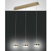 Suspension Fabas Luce Dunk LED Laiton, 3 lumières