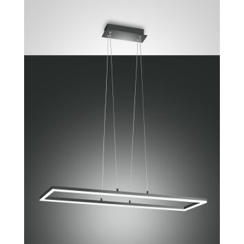 Suspension Fabas Luce Bard LED Anthracite, 1 lumière