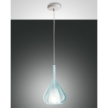 Suspension Fabas Luce Lila Blanc, 1 lumière