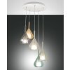 Suspension Fabas Luce Lila Blanc, 5 lumières