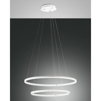 Suspension Fabas Luce Giotto LED Blanc, 2 lumières