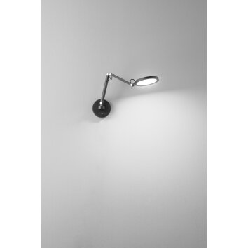 Applique murale Fabas Luce Regina LED Noir, 1 lumière