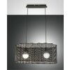 Suspension Fabas Luce Glicine Noir, 2 lumières