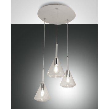 Suspension Fabas Luce Tris Blanc, 3 lumières