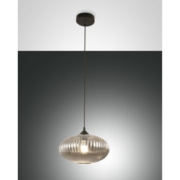 Suspension Fabas Luce Fiordaliso Noir, 1 lumière