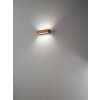 Applique murale Fabas Luce Hazel LED Bois foncé, Noir, 1 lumière