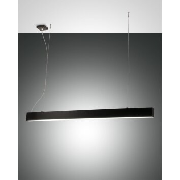 Suspension Fabas Luce Next LED Noir, 2 lumières