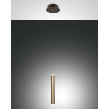 Suspension Fabas Luce Prado LED Or, Noir, 1 lumière