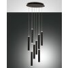 Suspension Fabas Luce Prado LED Noir, 8 lumières