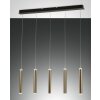 Suspension Fabas Luce Prado LED Or, Noir, 5 lumières