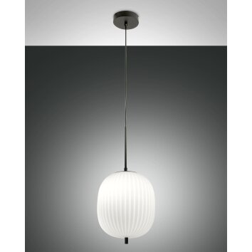 Suspension Fabas Luce Domizia Noir, 1 lumière