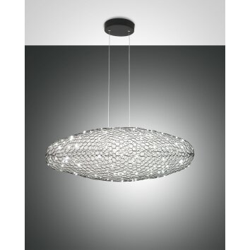 Suspension Fabas Luce Sumter LED Noir, 1 lumière