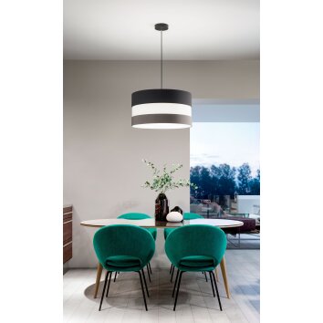 Suspension Fabas Luce Arona Noir, 3 lumières