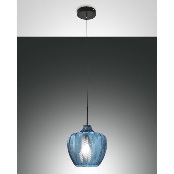 Suspension Fabas Luce Gallura Noir, 1 lumière