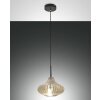 Suspension Fabas Luce Budelli Noir, 1 lumière