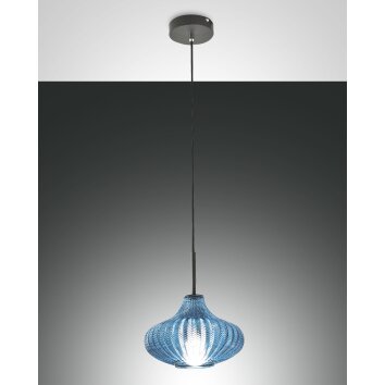 Suspension Fabas Luce Budelli Noir, 1 lumière