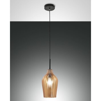 Suspension Fabas Luce Stintino Noir, 1 lumière