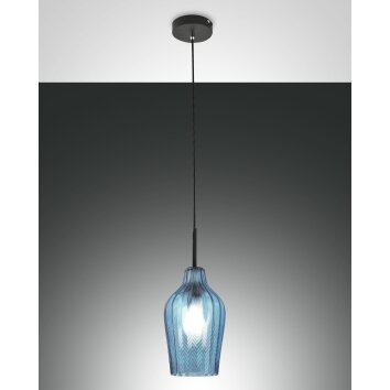 Suspension Fabas Luce Stintino Noir, 1 lumière