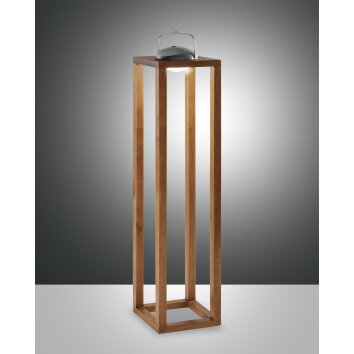 Lampe à poser Fabas Luce Blend LED Bois foncé, 1 lumière