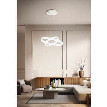 Suspension Fabas Luce Palau LED Blanc, 2 lumières