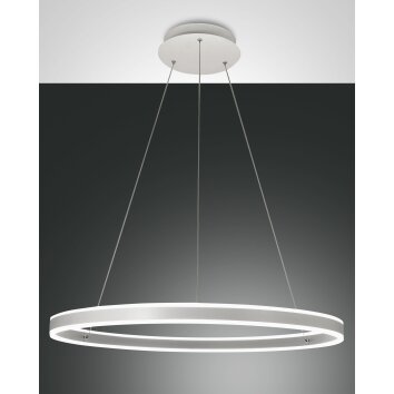 Suspension Fabas Luce Palau LED Blanc, 1 lumière