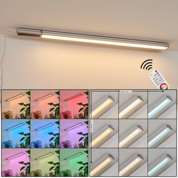 lampes pour bandeaux  Raivo LED Noir, Argenté, 1 lumière, Télécommandes, Changeur de couleurs