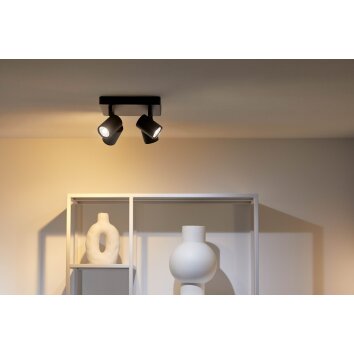 Plafonnier Philips WiZ IMAGEO LED Noir, 4 lumières, Changeur de couleurs