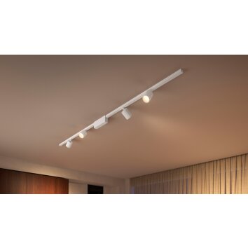 Plafonnier Kit de base Philips Hue Perifo LED Blanc, 4 lumières, Changeur de couleurs