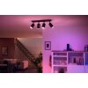 Plafonnier Philips Hue Fugato LED Noir, 4 lumières, Changeur de couleurs