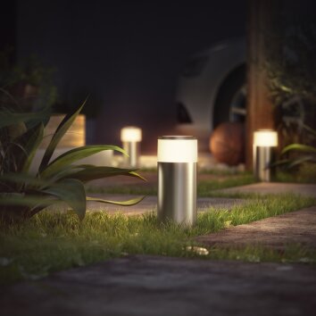 Borne lumineuse Philips Hue Calla LED Aluminium, 1 lumière, Changeur de couleurs