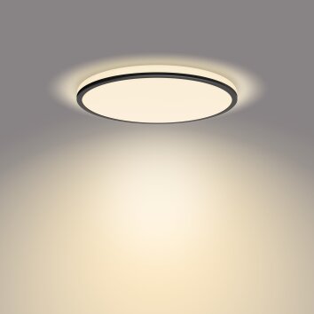 Plafonnier Philips Ozziet LED Noir, Blanc, 1 lumière