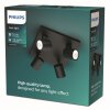 Plafonnier Philips myLiving Runner Noir, 4 lumières