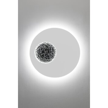 Applique murale Holländer LUNA LED Argenté, Blanc, 2 lumières