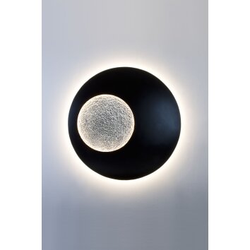 Applique murale Holländer LUNA LED Brun, Noir, Argenté, 2 lumières