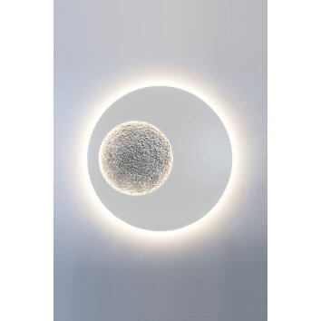 Applique murale Holländer LUNA LED Argenté, Blanc, 2 lumières