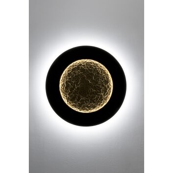 Applique murale Holländer LUNA LED Brun, Or, Noir, 2 lumières