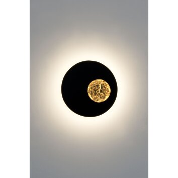 Applique murale Holländer LUNA LED Brun, Or, Noir, 2 lumières