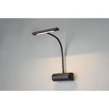 Applique murale Trio Curtis LED Noir, 1 lumière